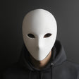 Custom Blank Face Mask | Minimalist Cosplay Mask | White or Colorful Costume Mask | 3D Printed Mask for Halloween & Events
