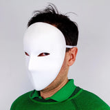Custom Blank Face Mask | Minimalist Cosplay Mask | White or Colorful Costume Mask | 3D Printed Mask for Halloween & Events