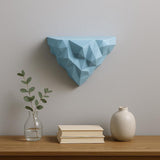 Geometric Wall Shelf | 3D Printed Floating Shelf | Modern Polygon Decor | Abstract Blue Wall Art | Minimalist Shelf for Plants or Decor
