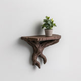 Tree Branch Wall Shelf | 3D Printed Floating Shelf | Nature Inspired Wall Art | Rustic Branch Shelf for Plants | Woodland Home Walls Decor