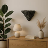 3D Printed Rock Wall Shelf | Geometric Floating Shelf | Black Sculptural Decor | Minimalist Home Accent | Gift for Design Lovers