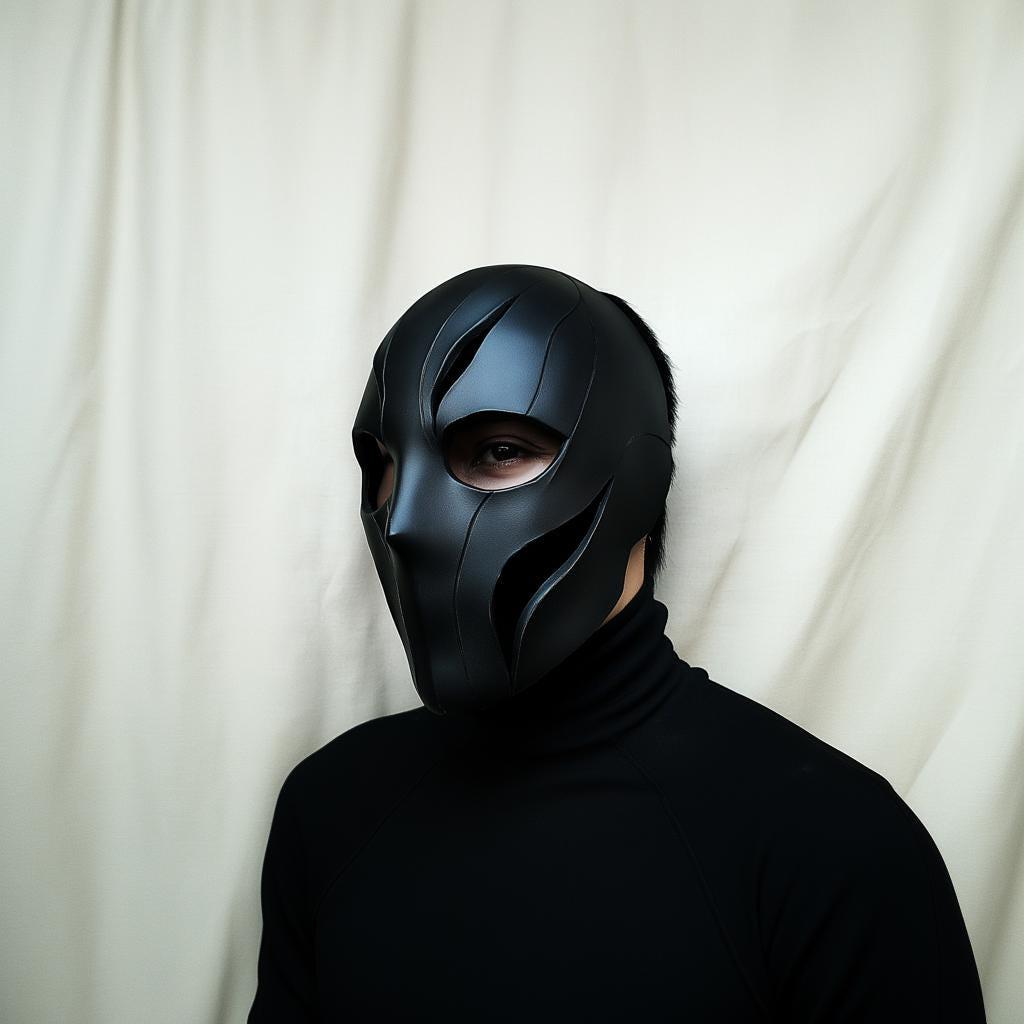 Black Tactical Face Mask | 3D Printed Full Face Mask for Men | Cyberpunk Costume Prop | Halloween Cosplay Mask | Matte Armor Mask