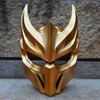 Warrior Samurai Demon Mask | 3D Printed Fantasy Battle Cosplay Armor Mask | Mythical Medieval Knight Mask | Halloween Futuristic Mask