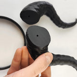 Gothic Demon Horns | 3D Printed Costume Horns | Cosplay Headpiece | Halloween Horns | Fantasy Cosplay Accessories | Black Devil Horn