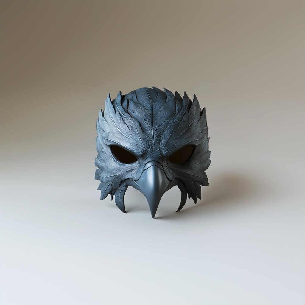 3D Printed Raven Mask | Gothic Bird Warrior Mask | Plague Doctor Cosplay Fantasy Beak Mask | Dark Mystic Mask Halloween Mask | LARP Costume