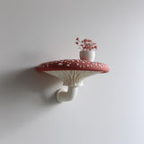 3D Printed Mushroom Wall Shelf | Toadstool Floating Ledge Decor | Whimsical Amanita Inspired Wall Art for Cozy Stylish Homes and Offices