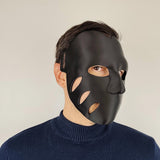 Black 3D Printed Face Mask | Lightweight Cosplay Mask | Horror Costume Mask | Halloween Accessory | Unique Gift for Him or Her