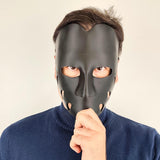 Black 3D Printed Face Mask | Lightweight Cosplay Mask | Horror Costume Mask | Halloween Accessory | Unique Gift for Him or Her