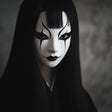Japanese Ghost Mask | Horror Cosplay Masks | 3D Printed Theater Gothic Phantom Haunting Halloween Face