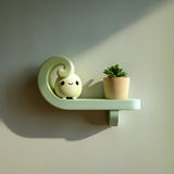 3D Printed Kawaii Curl Wall Shelf | Minimalist Spiral Floating Ledge Plant Display | Modern Room Shelf Decor Accent for Home Interiors