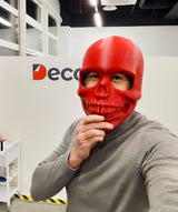 3D Printed Skull Mask | Horror Costume Cosplay Face Mask | Halloween Skeleton Mask | Gothic Face Cover Scary Mask | 3D Print Costume Mask