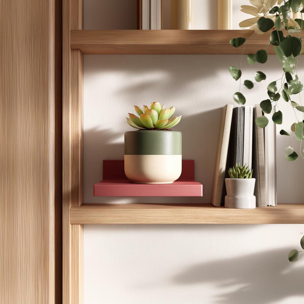 3D Printed Mini Wall Shelf | Modern Floating Display Ledge | Minimalist Wall Decor Accent for Stylish Contemporary Home Interiors & Offices