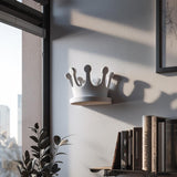 3D Printed Crown Wall Shelf | Floating Kids Room Ledge | Cute Minimal Royal Wall Decor Accent for Cozy Nurseries, Playrooms and Bedrooms