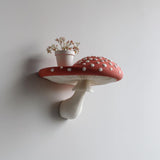 3D Printed Mushroom Wall Shelf | Amanita Toadstool Floating Ledge | Whimsical 3D Printed Wall Decor for Cozy Fantasy Inspired Interiors