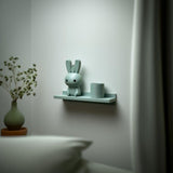 3D Printed Bunny Buddy Wall Shelf | Minimal Character Floating Ledge Organizer | Cute Room Decor Accent for Kids Rooms and Cozy Homes