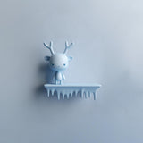 3D Printed Antler Buddy Wall Shelf | Minimal Icicle Edge Floating Ledge Display | Cute Winter Room Decor Accent for Cozy Home Interiors