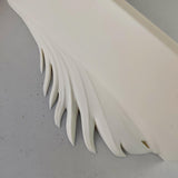 3D Printed Feather Wall Shelf | Sculptural Floating Display Ledge | Minimal Modern Wall Decor Accent for Contemporary Stylish Home Interiors