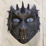 3D Printed Dragon Mask Fantasy Cosplay Mask | Mythical Creature Costume | Adjustable Fit | LARP & Renaissance Fair Mask Gothic Warrior Mask