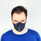 Matte Black Futuristic Half Face Mask | 3D Printed Cyberpunk Costume Accessory | Lightweight Cosplay Mask for Women Men Masks
