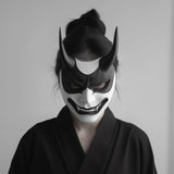 3D Printed Oni Mask | Japanese Demon Samurai Warrior Mask | Cosplay Fantasy Mask | Halloween Costume Mask | Noh Theater Mask | Samurai Mask