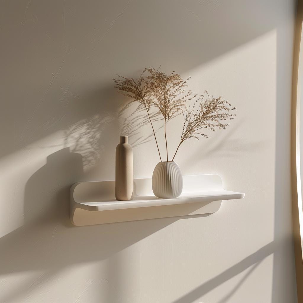 3D Printed Small Wall Shelf | Modern Floating Shelf | Minimalist Decorative Wall Display | Geometric Home Accent | Unique 3D Print Decor