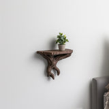 Tree Branch Wall Shelf | 3D Printed Floating Shelf | Nature Inspired Wall Art | Rustic Branch Shelf for Plants | Woodland Home Walls Decor