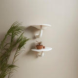 Mushroom Wall Shelf Set of 2 | Honey Mushroom Inspired 3D Printed Shelves | Sculptural Floating Shelf | Minimal Nature Wall Decor