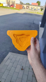 3D Printed Floating Shelf | Geometric Wall Modern Layered Design | Minimalist Home Decor | Sculptural Shelf Gift for Interior Design Lovers