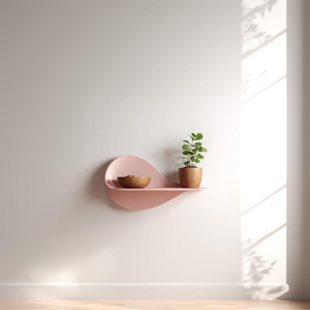 3D Printed Decorative Wall Shelf | Abstract Wavy Shelf | Modern Plant Display Shelf | Minimalist Floating Shelf | Unique Wall Decor