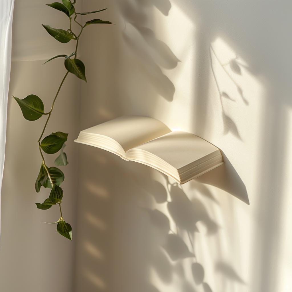 3D Printed Book Wall Shelf | Modern Floating Shelf Design | Unique Literary Inspired Home Decor | Minimalist Contemporary Wall Accent