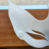 Japanese Fox Spirit Mask | Half Face Cosplay Mask | 3D Printed Samurai Warrior Mask | Anime Fox Mask | Theater Halloween Mask