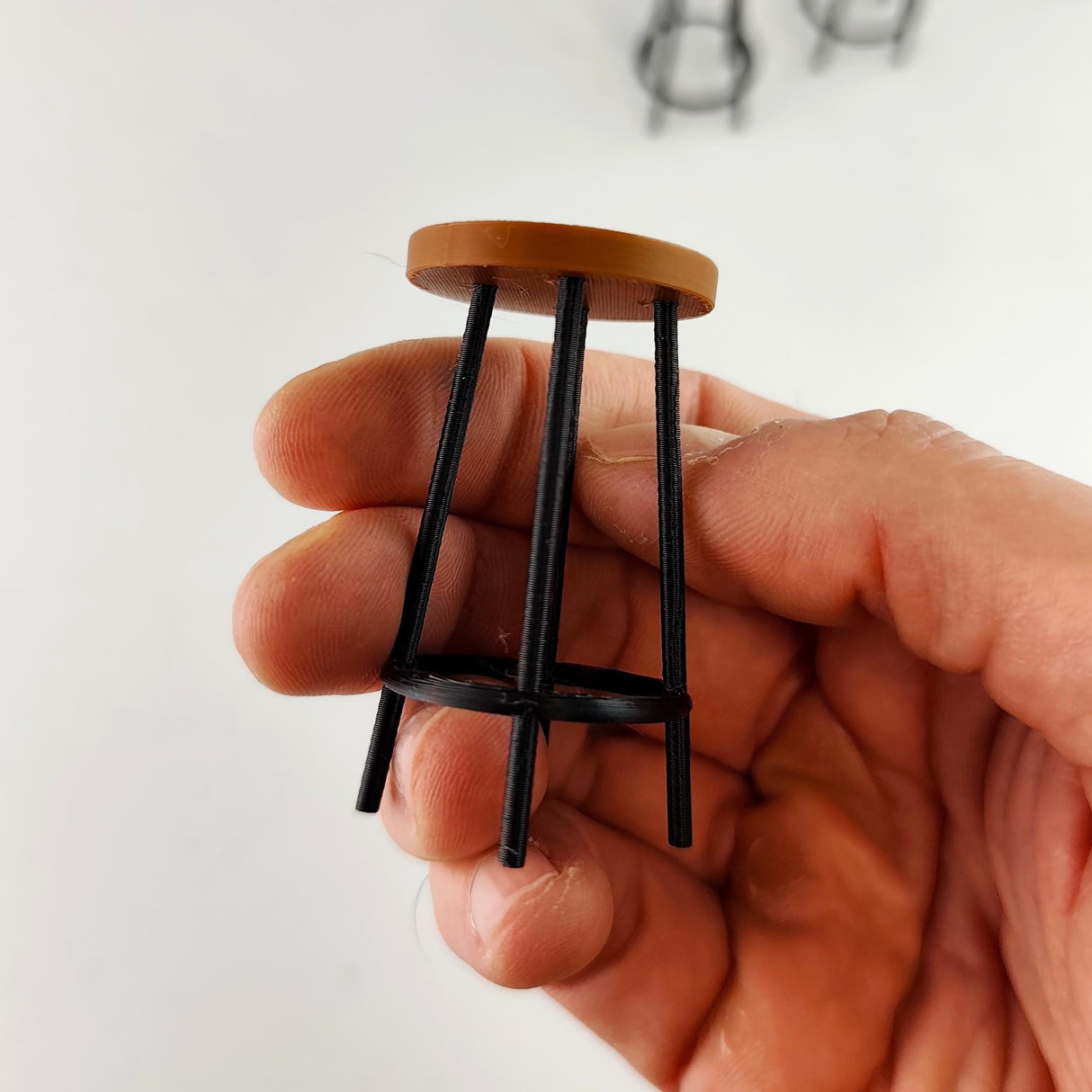 Miniature Bar Counter Set 1:12 Scale Dollhouse Bar | Tiny Bar Furniture Mini Bar Scene | Miniature Pub & Stools | Dollhouse Kitchen Decor