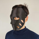 Black 3D Printed Face Mask | Lightweight Cosplay Mask | Horror Costume Mask