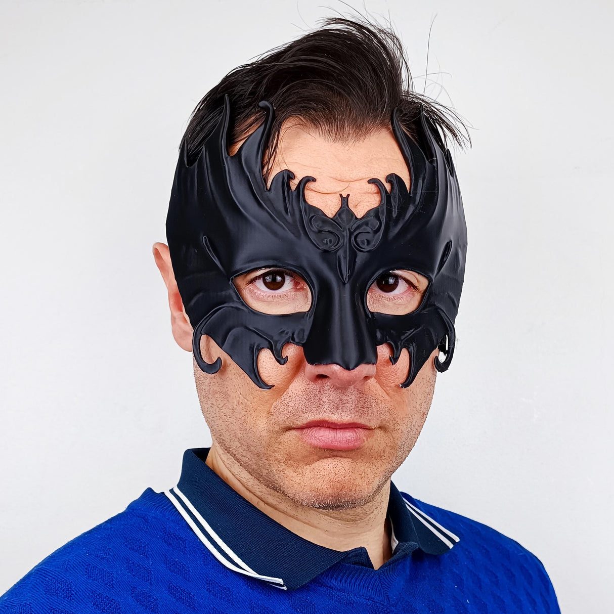 3D Printed Gothic Masquerade Mask | Dark Fantasy Costume Mask Venetian Half Mask | Cosplay Mask | Baroque Filigree Mask Gothic Festival Mask