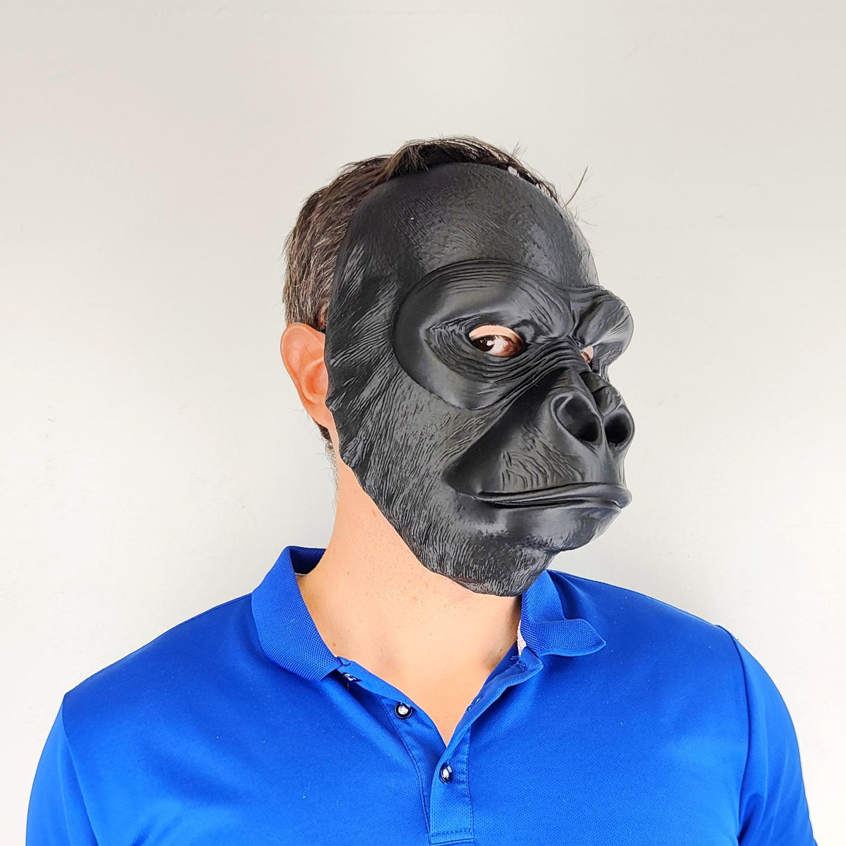 Realistic Gorilla Face Mask | 3D Printed Animal Mask | Black Costume Mask | Primate Face Prop | Halloween Cosplay Accessory Masks