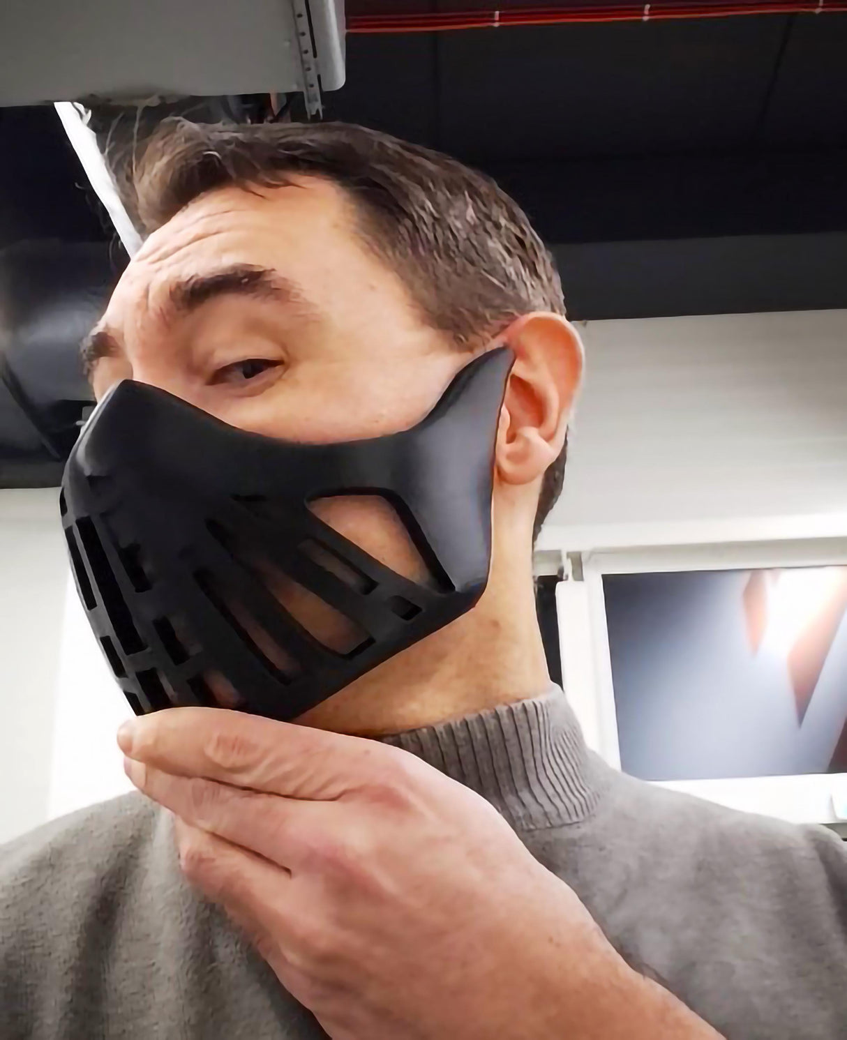 Futuristic Warrior Face Mask | Black 3D Printed Helmet | Cosplay Mask for Men | Tactical Sci-Fi Mask | LARP Armor | Halloween Costume Masks