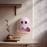 3D Printed Ghost Wall Shelf | Minimal Character Niche Floating Ledge | Room Decor Accent for Kids Rooms Gaming Setups and Home Offices
