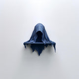 3D Printed Cloaked Wraith Wall Shelf | Gothic Fantasy Hooded Figure Floating Ledge | Horror Wall Decor Accent for Books, Candles & Crystals