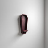 3D Printed Coffin Wall Shelf | Gothic Vampire Niche for Candles & Crystals | Horror Home Decor Accent for Halloween Lovers and Goth Rooms