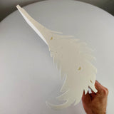 3D Printed Feather Wall Shelf | Sculptural Floating Display Ledge | Minimal Modern Wall Decor Accent for Contemporary Stylish Home Interiors