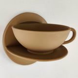 3D Printed Teacup Wall Shelf | Unique Floating Shelf Design | Modern Kitchen and Cafe Decor