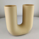 3D Printed U Shaped Vase | Modern Sculptural Vase Minimalist PLA Plastic Vase | Decorative Vases for Dried Fresh Flowers Unique Home Decor