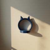 3D Printed Cat Ears Wall Shelf | Minimal Round Floating Ledge | Cute Modern Wall Decor Accent for Bedroom, Nursery, Kids Room or Playroom