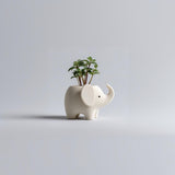 3D Printed Elephant Planter Pot | Minimal Animal Succulent Vase for Desk and Shelf | Modern Tabletop Decor Accent for Home and Office
