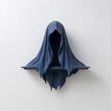 3D Printed Cloaked Reaper Wall Shelf | Gothic Hooded Figure Floating Ledge | Dark Fantasy Horror Decor Accent for Books, Candles & Crystals