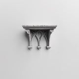 3D Printed Gothic Arch Wall Shelf | Medieval Cathedral Floating Ledge | Dark Fantasy Home Decor Display for Candles, Crystals and Icons