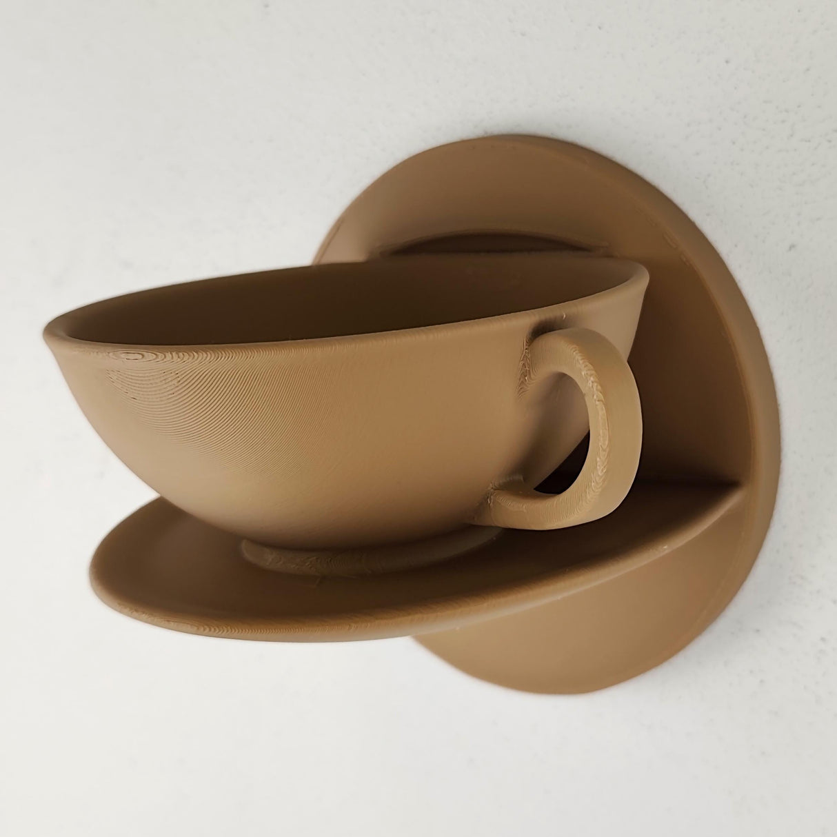 3D Printed Teacup Wall Shelf | Unique Floating Shelf Design | Modern Kitchen and Cafe Decor