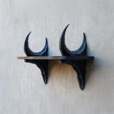 3D Printed Dragon Horn Wall Shelf | Dark Fantasy Floating Ledge | Mythical Creature Decor for Gothic Interiors, Gaming Rooms and Walls