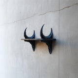 3D Printed Dragon Horn Wall Shelf | Dark Fantasy Floating Ledge | Mythical Creature Decor for Gothic Interiors, Gaming Rooms and Walls