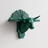 3D Printed Bull Head Wall Shelf | Zodiac Taurus Floating Ledge | Art Deco Inspired Animal Decor for Astrology Lovers and Statement Interiors
